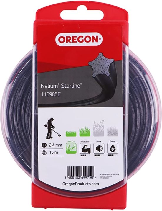 Stervormig Maaidraad voor Grastrimmers - Vijf Snijkanten voor Efficiënte Afwerking - Hoogwaardig Heavy Duty Nylon 3mm-60m