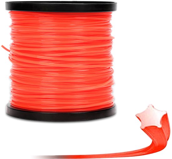 Stervormige trimmerdraad 2,4 mm nylon 100 m voor krachtig maaien