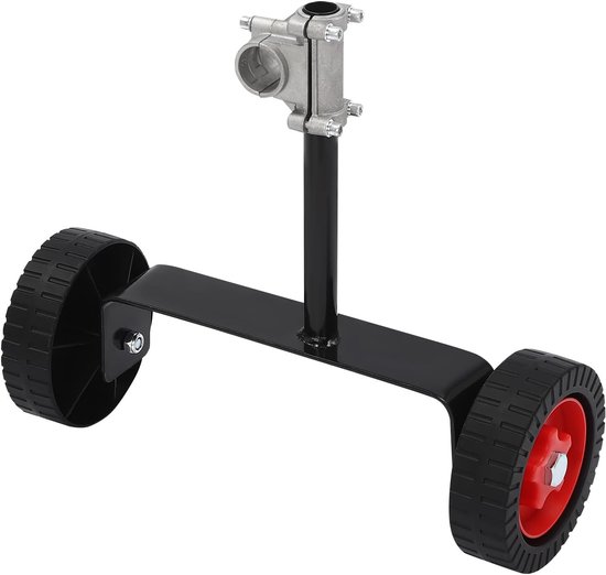 Steunwiel voor trimmer, verstelbare steunwielen, opzetstuk voor grastrimmers, universele accessoires voor tuingrastrimmers, geschikt voor gas/benzine/elektrische borstelsnijstrimmer (26 mm-28 mm)