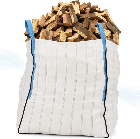 Stevige Big Bag voor Hout/Brandhout - 1m³ Opslag & Transport - 1500 kg Draagkracht van Merkloos	