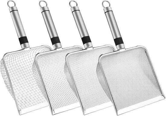 Stevige grondzeef met handvat - Grondzeef voor compostering en tuinieren - Steenscheider voor bonsai en goudzoeken van Vounot