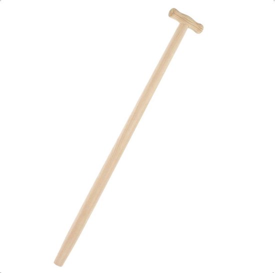 Stevige Houten Spade Steel 90 cm Recht met T-Greephandvat - Geschikt voor Metalen Schacht