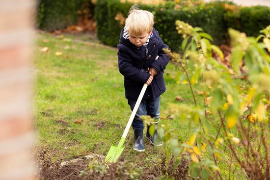 Stevige Kinderschep Groen - Houten en Metalen Tuinschep voor Kinderen van Merkloos	