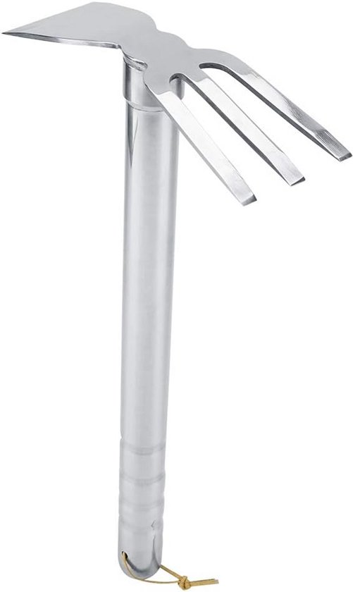 Stevige RVS Tuinhark en Cultivator Set - Handgereedschap voor Wieden en Grond Bewerken van Merkloos	