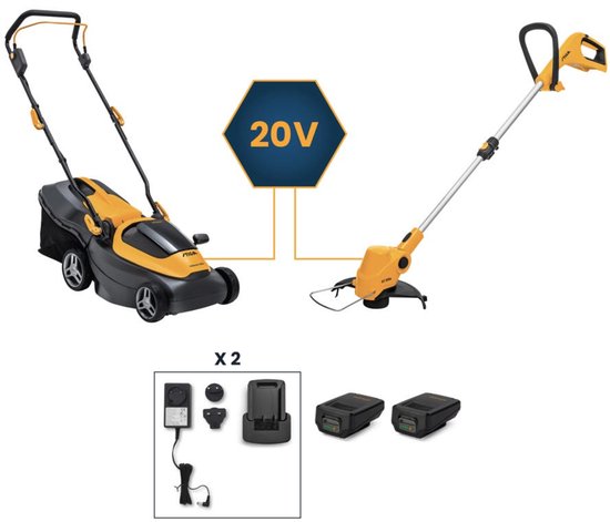 STIGA Collector 136e Kit+GT 100e Grasmaaier - Accu - 34 cm - 2x2 Ah