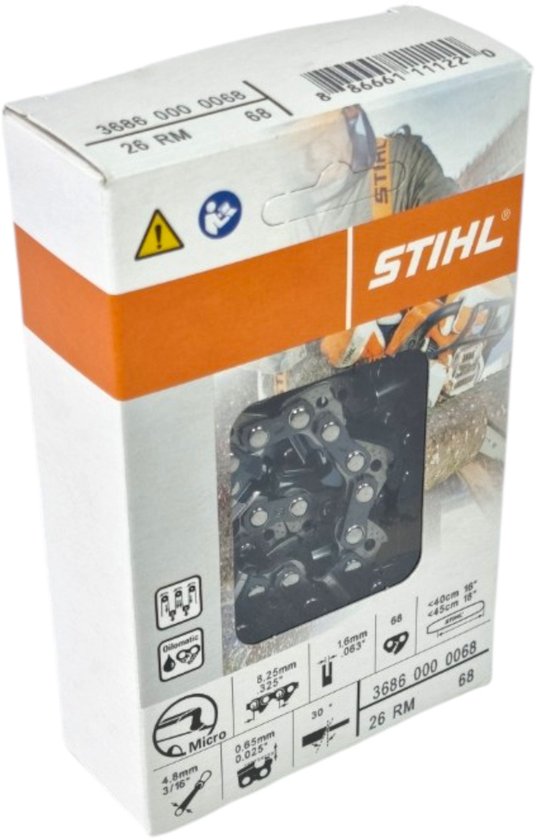 Stihl .325" Rapid Micro (RM) zaagketting 45 cm .325" 1,6 mm 68 TG ( 36860000068 )