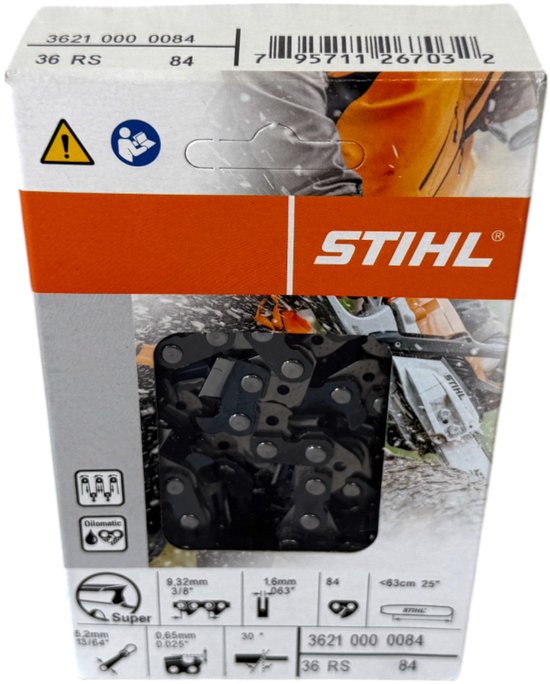 Stihl 3/8" Rapid Super (RS) zaagketting 63 cm 3/8" 1.6 mm ( 36210000084 ) van Merkloos	