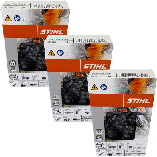 Stihl 3x 3/8" Rapid Super (RS) zaagketting 63 cm 3/8" 1.6 mm 3 stuks ( 3x 36210000084 )