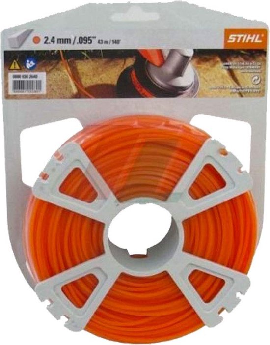 Stihl Accessoires ronde maaidraad op rol - Ø 2,4 x 43 m - oranje - 00009302339 van Stihl