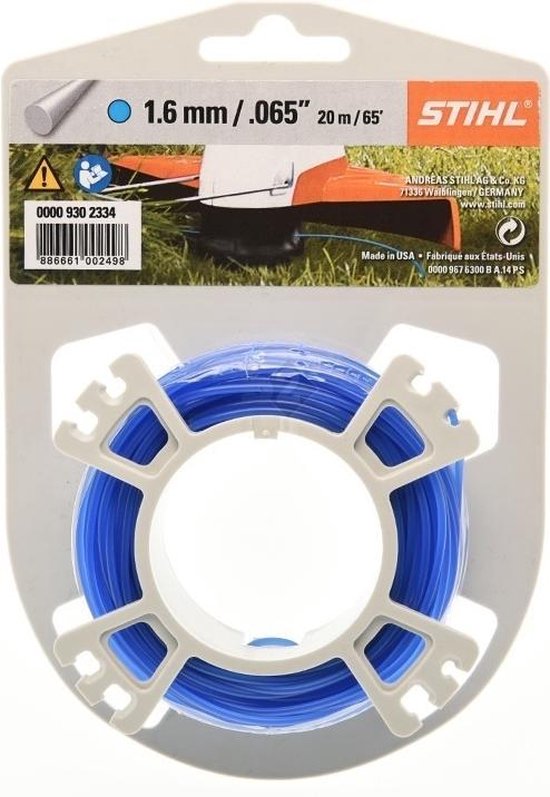 Stihl Accessoires Ronde maaidraad op rol | Ø1,6 x 20m | Blauw - 00009302334 van Merkloos	
