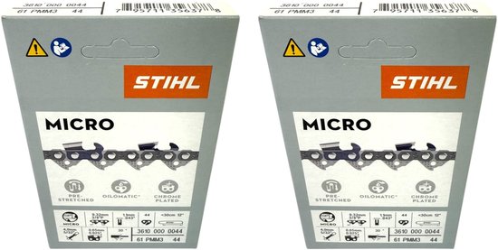 STIHL Picco Micro Mini 3 zaagketting 30 cm 3/8" P 1,1 mm 44 TG 2 stuks ( 2x 36100000044 )