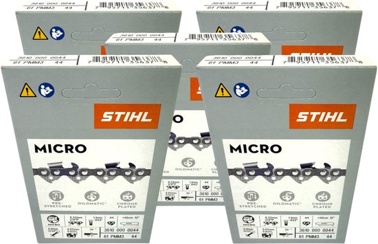 STIHL Picco Micro Mini 3 zaagketting 30 cm 3/8" P 1,1 mm 44 TG 5 stuks ( 5x 36100000044 )