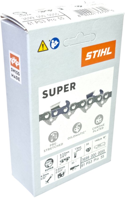 Stihl Picco Super 3 Pro (PS3 Pro) zaagketting 3/8" P 1,1 mm 55 TG ( 36990000055 ) van Stihl