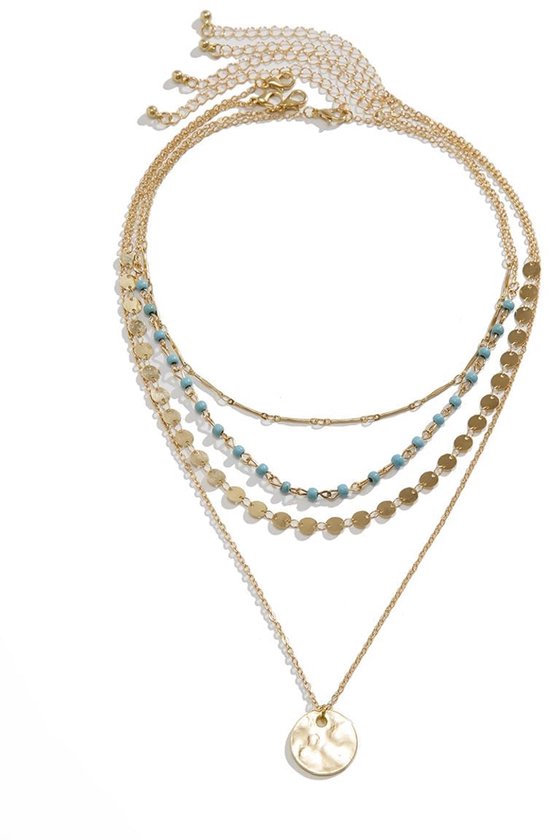 stijl halsketting voor dames, gouden ketting voor dames, halsketting in landhuisstijl, zomerse strandketting