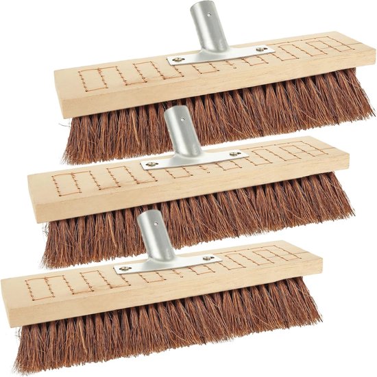 Stijve buitenbezem 30 cm - 3 stuks, perfecte reiniging voor tuin, patio en meer van Sorbo