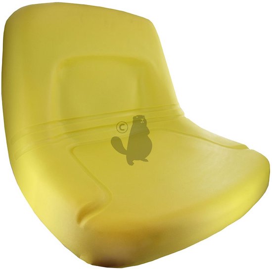Stoel groot model voor zitmaaiers en microtraktoren met universele bevestigingsgaten en met bevestigingsgat voor zetelcontact. Geel kleurenpatroon. van Grammer