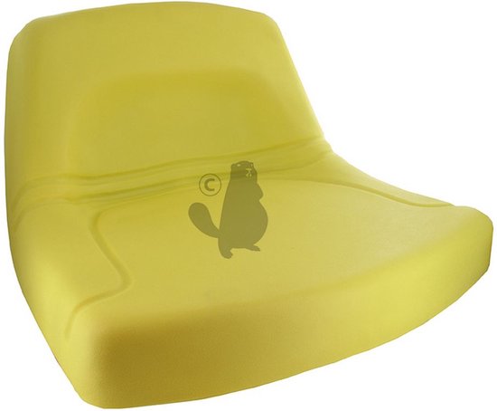 Stoel voor zitmaaiers en microtraktoren - middelgroot model - met universele bevestigingsgaten en met bevestigingsgat voor zetelcontact.. Geel kleurenpatroon. van Ferm