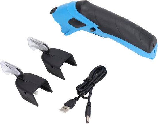Stof Snijden Elektrische Snijder - Oplaadbare Schaar - Elektrische Kartonnen Snijder - Geschikt Voor Stof/tapijt/karton/kunststof - Werkgereedschap Voor Doe-het-zelf - Opladen Via USB van Merkloos	