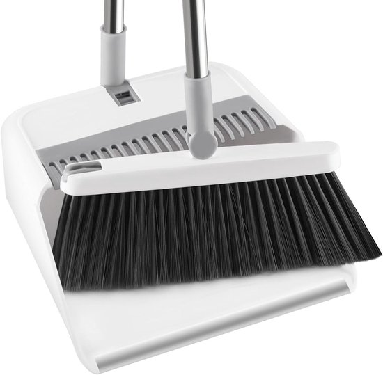 Stoffer en Blik met Lange Steel 180° Roterende Bezem en Stofpan Combo van Merkloos	