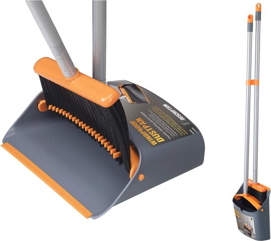 Stoffer en blik met lange steel voor gemakkelijke huishoudelijke schoonmaak – Ideaal voor binnengebruik van $