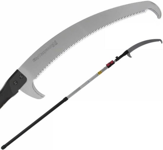 Stokzaag - Telescoopzaag Snoeizaag - Takken Snoeien - Ovaal Aluminium - 2370-4900 mm - Zwart