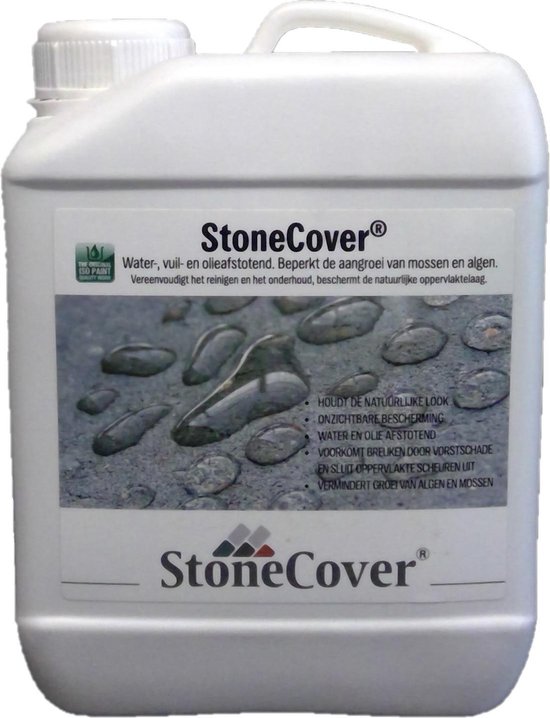 StoneCover Impregneer 2,5L | Beperkt de Aangroei van Mos en Algen van Merkloos	