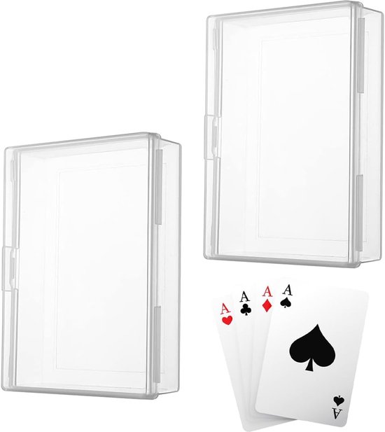 Storage Box voor Speelkaarten - Transparante Plastic Doos - Kleine Herbruikbare Plastic Box voor Visitekaartjes en Handelskaarten (9.5 x 7 x 2.2 cm) van Merkloos	