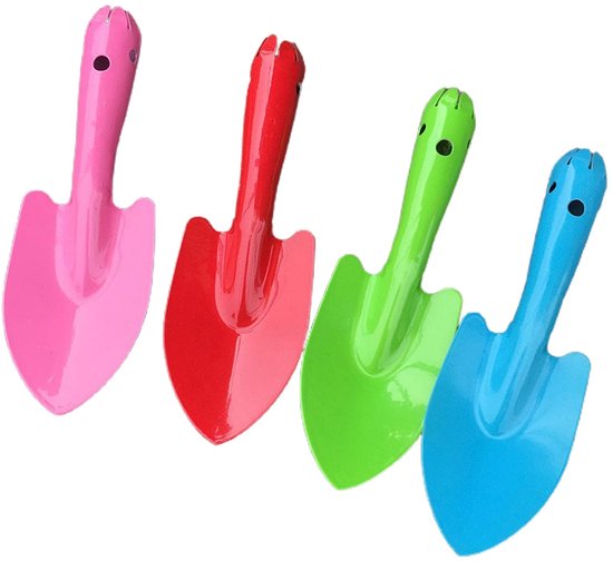 Store_7 - Mini Kleurrijke Metalen Handschep - Tuinschep Set - Perfect voor Kinderen - Kleurrijk - Tuingereedschap - Ideaal voor Strand en Tuin - 4 ... van Merkloos	