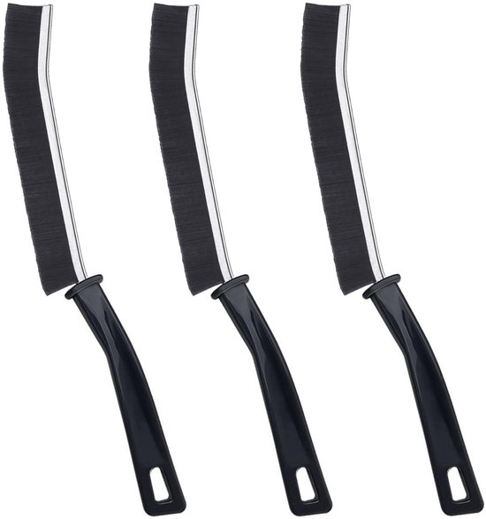 Store_9 - Harde borstelharen hoekreinigingsborstel - multifunctionele voegenborstel - zwart - 3 stuks - ideaal voor tegels - perfect voor moeilijk ... van Merkloos	