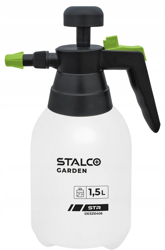 STR Stalco Garden - Handmatige Drukspuit - 1,5l - HDPE - Regelbare Sproeikop