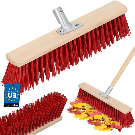 Straatbezem 400 mm steelloos industriële bezem voor grote ruimtes in de tuin van Kinzo