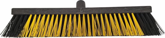 Straatbezem 450x65 mm 81% gerecycled geel/zwart van Verozan