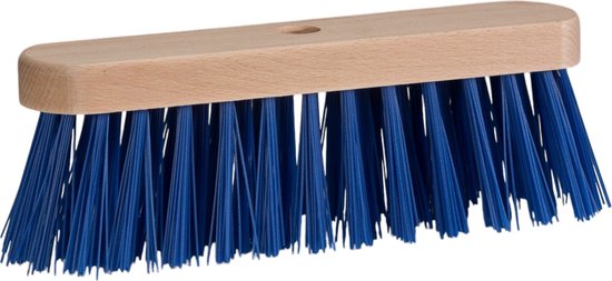 Straatbezem blauw - Buitenbezem - Gemaakt in Nederland - gerecyclede haren van Gardy