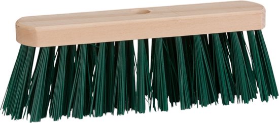 Straatbezem groen - Buitenbezem - Gemaakt in Nederland - gerecyclede haren van Gardymax