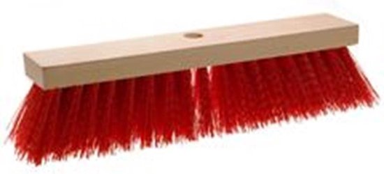 Straatbezem pvc rood 28cm van Kreator