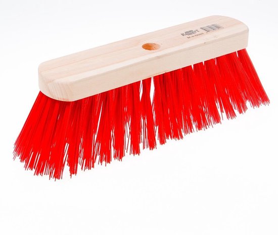 Straatbezem rood pvc 29cm van Sorbo
