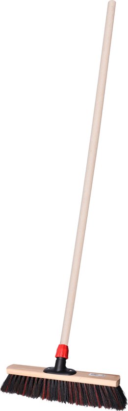 Straatbezem SAGA voor bestratingen en vlonders - Harde bezemkop - 40 cm breed - Houten steel van 120 cm van Kreator