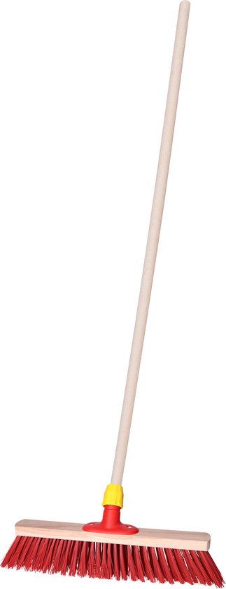 Straatbezem SAGA voor bestratingen en vlonders - Harde bezemkop - 40 cm breed - Houten steel van 130 cm van GARDENA