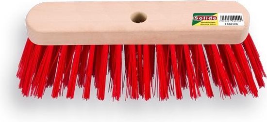 Straatbezem SOLIDE 29 cm met rode PPN vezel van SOLIDE