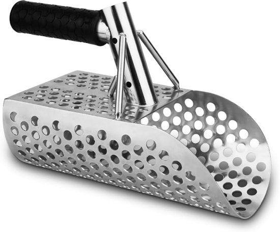 Strandschep RVS met Antislip Handvat voor Onderwater Metaaldetectie en Schatzoeken van Merkloos	