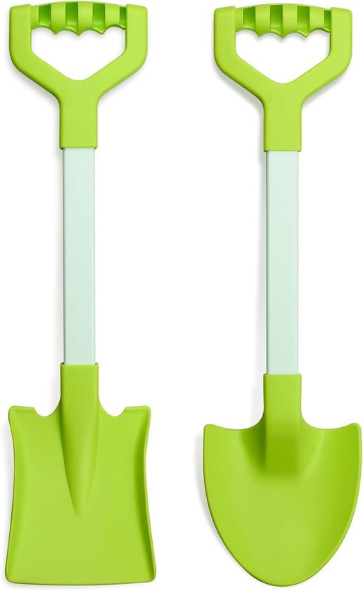Strandscheppen Set - Tuinschep Zandbak - Schelpen Verzamelen - Duurzaam ABS Plastic - 2 stuks - Groen