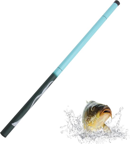 Stream Hengel - Karper Stok - Wild Vissen - Glasvezel Materiaal - Tot 7.2 Meter - Zwart