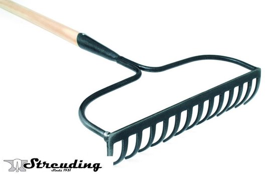 Streuding - Onyx - Beugelhark - 13 tands - met steel 150 cm - Art.Nr. 22201