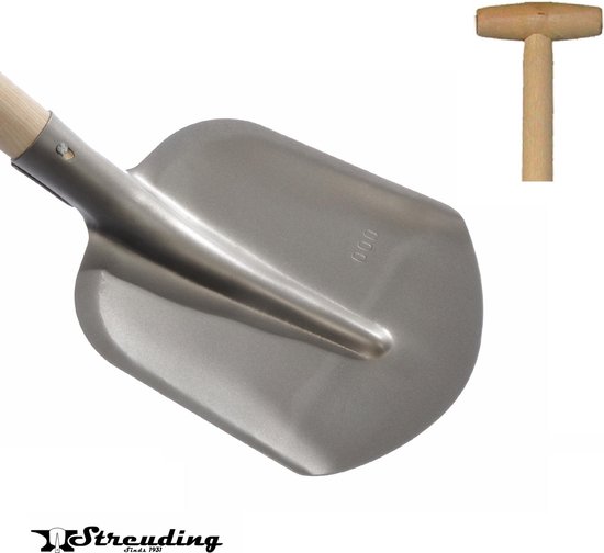 Streuding Zandschop Vlakkerand Drents model baldmaat 000 ( dul 35 mm halfgebogen met 100 cm  essen T-steel - Art.Nr.10102 van Streuding