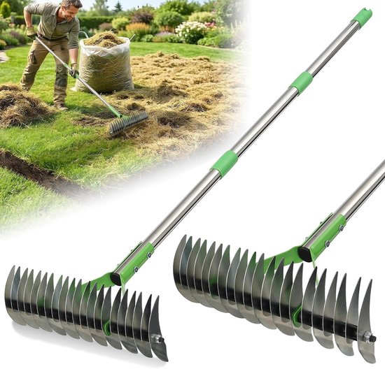 Stro Hark 21 Zine - Efficiënte Hark voor Tuinonderhoud, Grasmaaien en Tuinieren (114 cm)