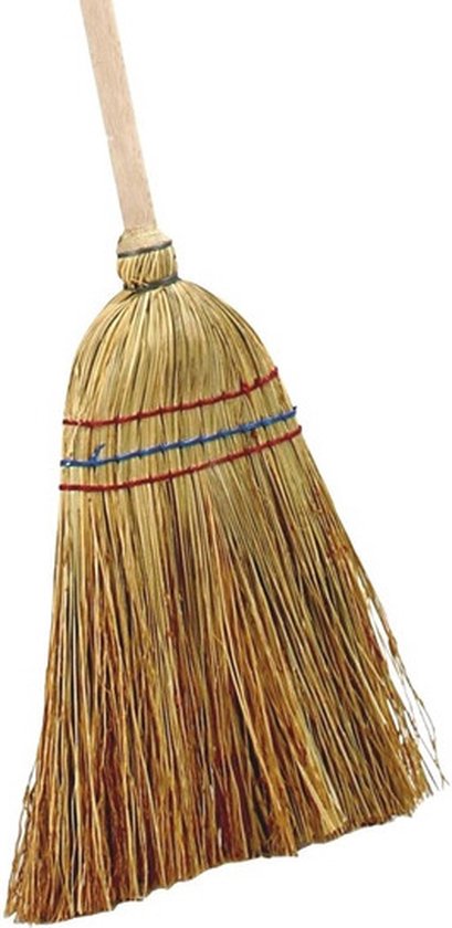 Strobezem / bezem voor buitengebruik - L75 cm - mini tuingereedschap / bezems van Esschert Design