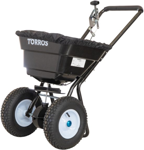 Strooiwagen 29 liter meststofstrooier zaaimachine 29 liter geduwd type Torros SW029 van Torros