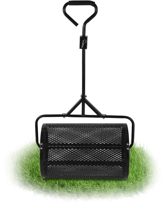 strooiwagen gazon strooier 75L 60×40 cm – gelijkmatig strooien Ideaal voor tuinonderhoud en gazonverzorging, zwart van Merkloos	