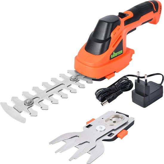 Struikschaar - Accu Gras en Struikschaar, 7,2 V Snoeischaar met 1,3 Ah (Li-Ion technologie), voor het Contouren van Heggen, Grassen, 8 cm Maaibreedte 13,3 cm van Merkloos	