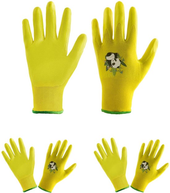 Stunq® 3 Paar Kinder Tuin Handschoenen - Nitril Coating, Maat 5 (2-13 jaar) van Merkloos	
